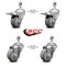 Service Caster 3.5 Inch Gray Polyurethane Swivel 1/2 Inch Stem Caster Total Lock Brake SCC, 2PK SCC-TSTTL20S3514-PPUB-121315-2-S-2 - alternate 6